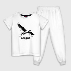 Детская пижама Чайка черной краской
