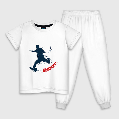 Детская пижама Футболист / Белый – фото 1
