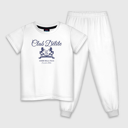 Детская пижама Delite club / Белый – фото 1