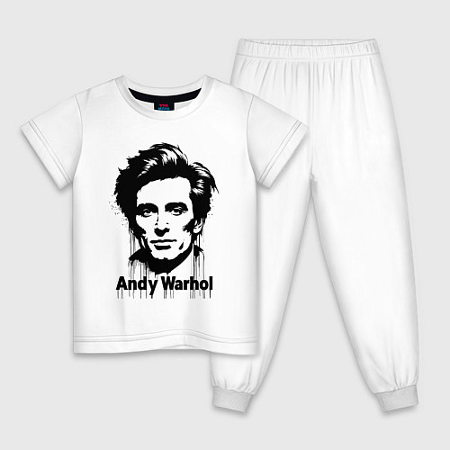 Детская пижама Молодой Энди Уорхол / Белый – фото 1