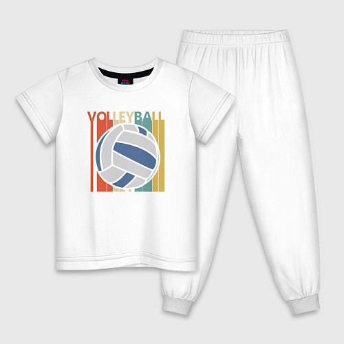 Детская пижама Volleyball colors / Белый – фото 1