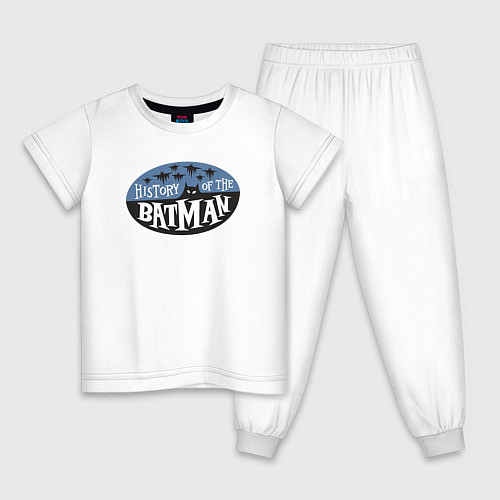 Детская пижама История Бэтмена / Белый – фото 1