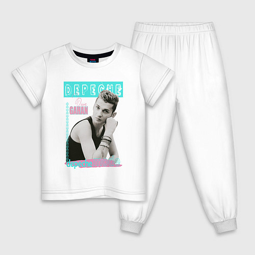 Детская пижама Depeche Mode Dave Gahan - 80s style / Белый – фото 1