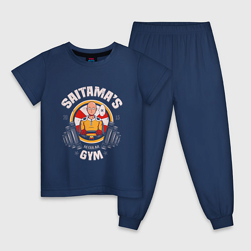 Детская пижама Ванпанчмен saitama gym / Тёмно-синий – фото 1