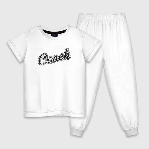 Детская пижама Футбольный тренер / Белый – фото 1