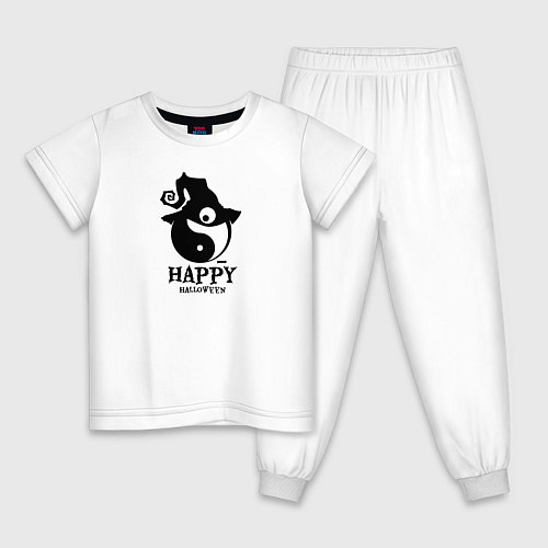 Детская пижама Счастливого Хэллоуина и гармонии / Белый – фото 1