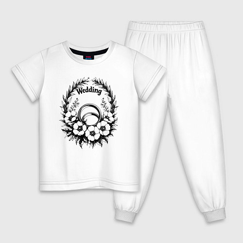 Детская пижама Свадебный венок любви / Белый – фото 1