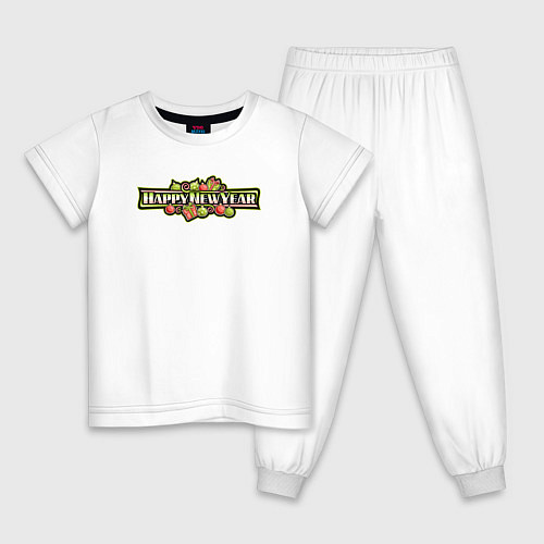 Детская пижама Счастья в новый год / Белый – фото 1