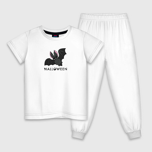 Детская пижама Halloween летучая мышь / Белый – фото 1