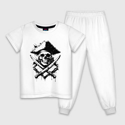 Детская пижама Пиратский череп с мечами