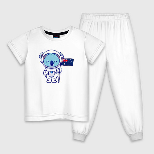 Детская пижама Коала космонавт / Белый – фото 1