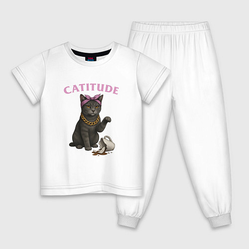 Детская пижама Catitude / Белый – фото 1