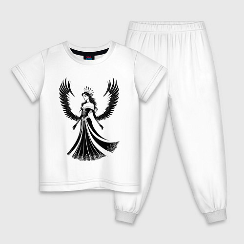 Детская пижама Тёмная грация / Белый – фото 1