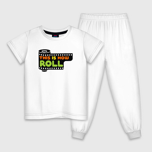Детская пижама How roll / Белый – фото 1