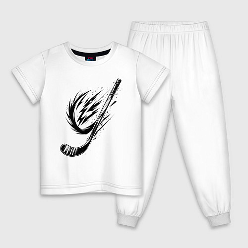 Детская пижама Динамичная клюшка / Белый – фото 1