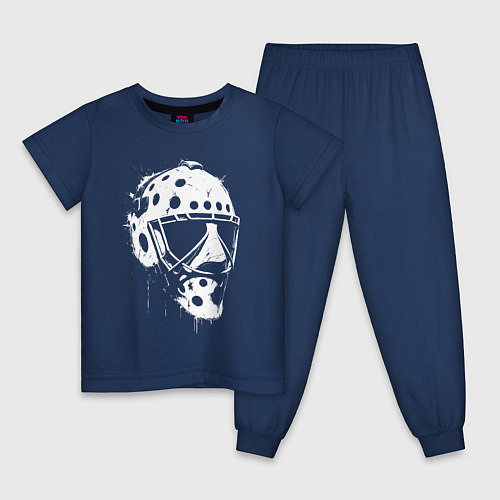 Детская пижама Белая хоккейная маска / Тёмно-синий – фото 1