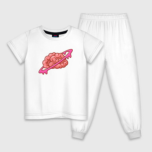 Детская пижама Saturn brain / Белый – фото 1
