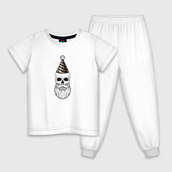 Детская пижама Бородатый череп в колпаке