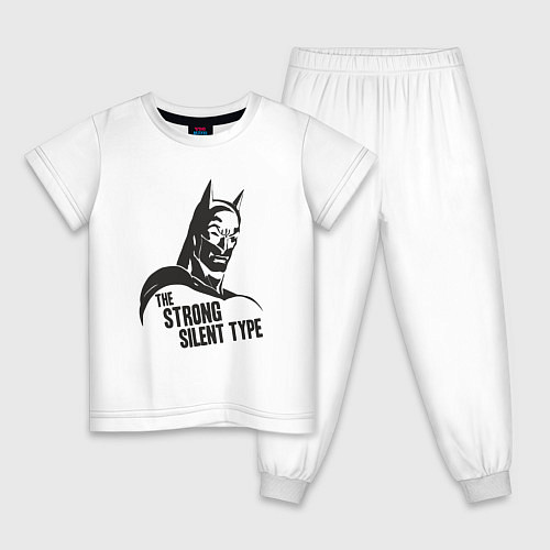 Детская пижама Бэтмен - сильный и молчаливый / Белый – фото 1