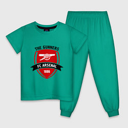 Пижама хлопковая детская FC Arsenal: The Gunners, цвет: зеленый