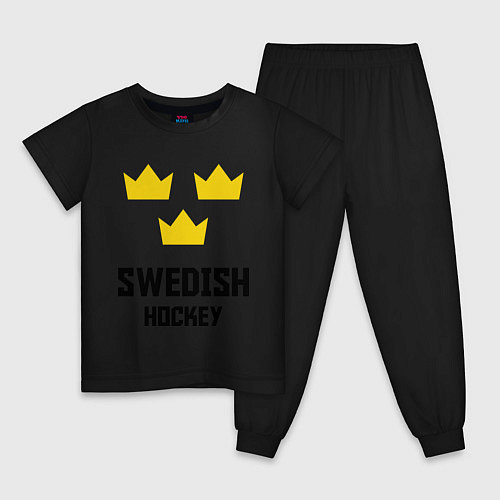 Детская пижама Swedish Hockey / Черный – фото 1