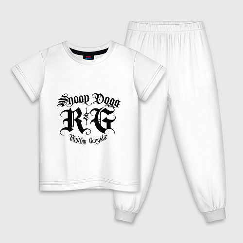 Детская пижама Snoop Dogg: Gangsta / Белый – фото 1