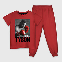 Пижама хлопковая детская Mike Tyson, цвет: красный