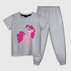 Пижама хлопковая детская Пони Пинки Пай, цвет: меланж