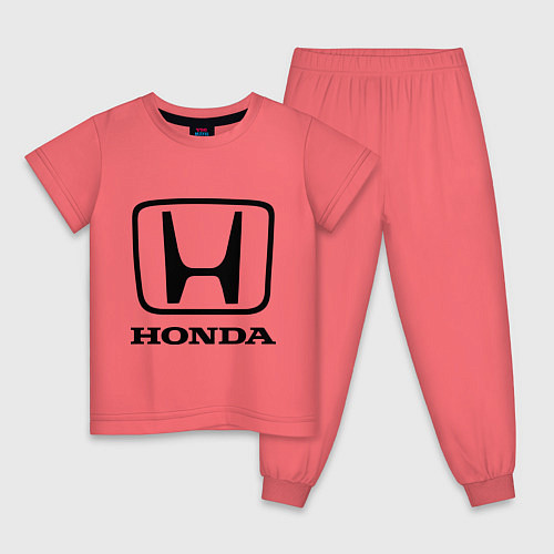Детская пижама Honda logo / Коралловый – фото 1