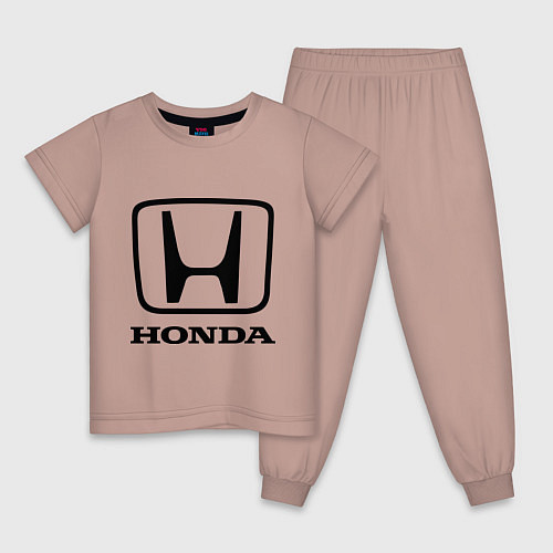 Детская пижама Honda logo / Пыльно-розовый – фото 1