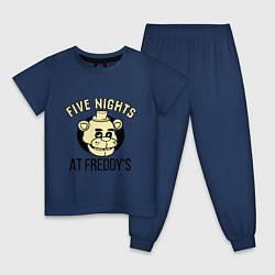 Пижама хлопковая детская Five Nights At Freddy's, цвет: тёмно-синий