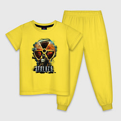 Пижама хлопковая детская STALKER: Soldier, цвет: желтый