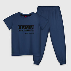 Пижама хлопковая детская Armin van Buuren, цвет: тёмно-синий