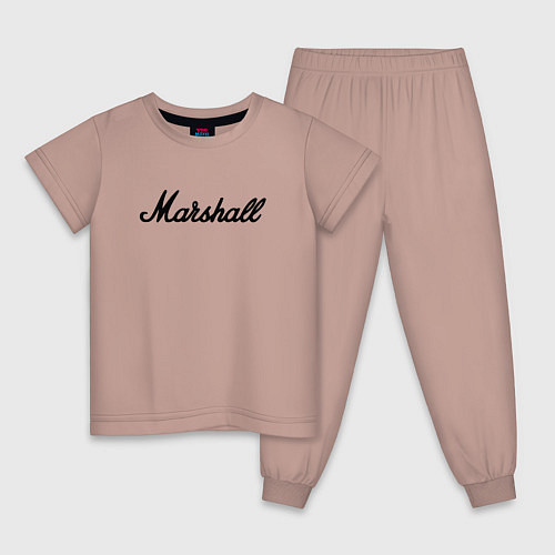 Детская пижама Marshall logo / Пыльно-розовый – фото 1