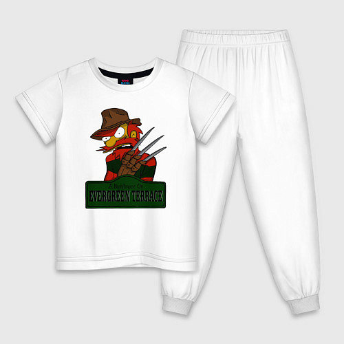 Детская пижама Freddy: Evergreen Terrace / Белый – фото 1