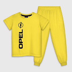 Пижама хлопковая детская OPEL, цвет: желтый