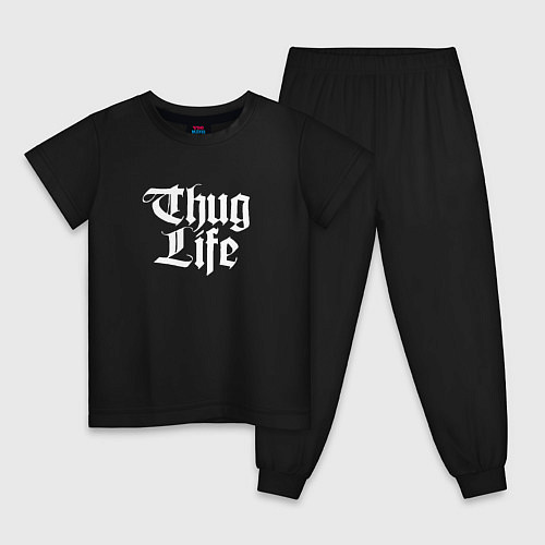 Детская пижама Thug Life: 2Pac / Черный – фото 1