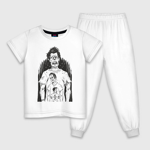Детская пижама Четыре зомби / Белый – фото 1