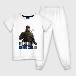 Пижама хлопковая детская Metal Gear Solid, цвет: белый