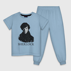 Пижама хлопковая детская Sherlock Art, цвет: мягкое небо
