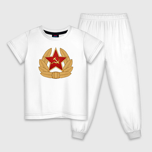 Детская пижама Кокарда СССР / Белый – фото 1