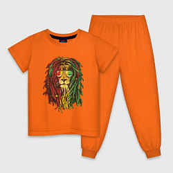 Пижама хлопковая детская Rasta Lion, цвет: оранжевый