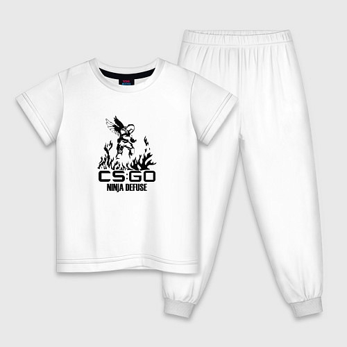 Детская пижама Cs:go - Ninja Defuse / Белый – фото 1