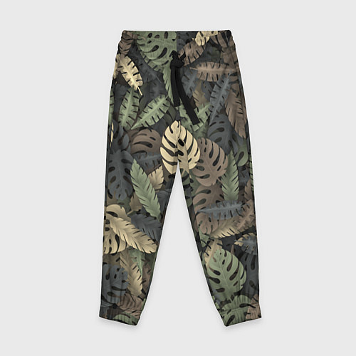 Детские брюки Тропический камуфляж / 3D-принт – фото 1