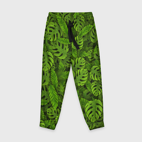Детские брюки Тропические листья / 3D-принт – фото 1