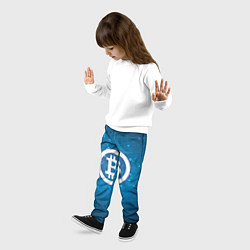 Брюки детские Bitcoin Blue, цвет: 3D-принт — фото 2