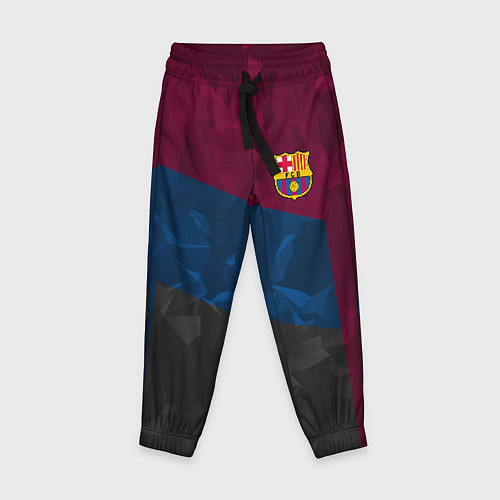 Детские брюки FC Barcelona: Dark polygons / 3D-принт – фото 1