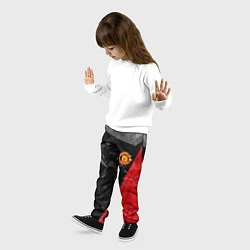 Брюки детские FC Manchester United: Abstract, цвет: 3D-принт — фото 2