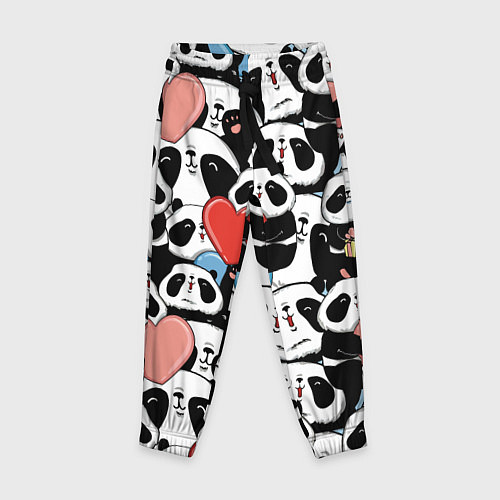 Детские брюки Милые панды / 3D-принт – фото 1