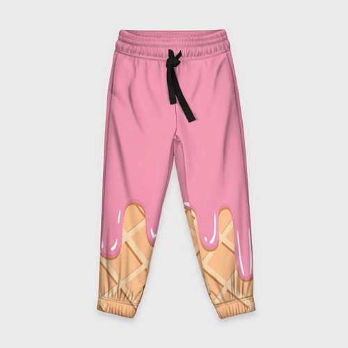 Детские брюки Розовое мороженное / 3D-принт – фото 1